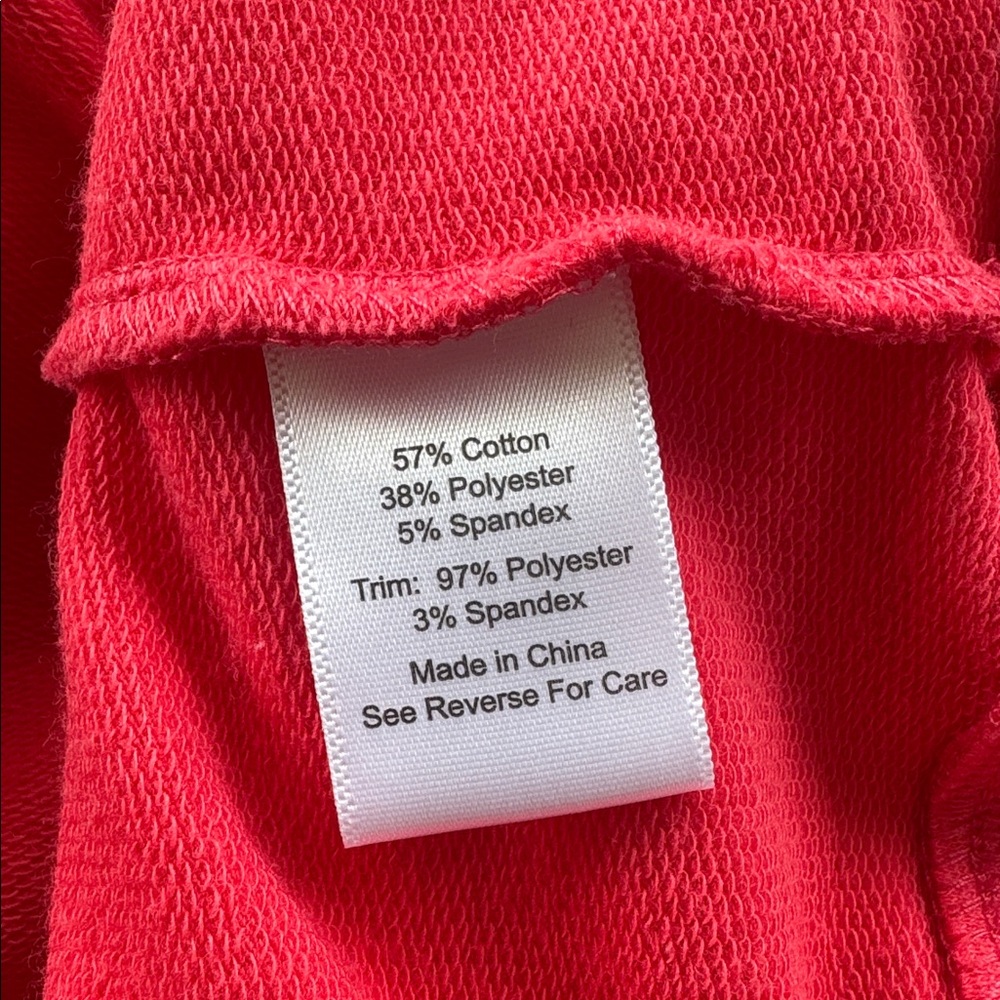 Coral Bay pink white mesh pouch pocket crop sleeve cotton top size small - Picture 14 of 15